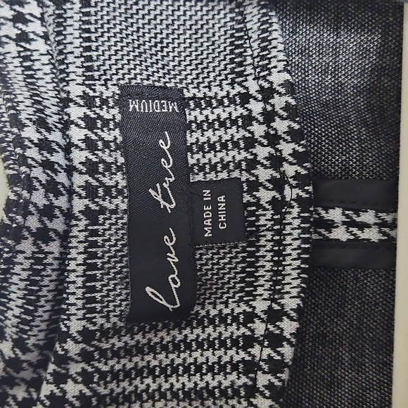 Plaid Black and White Women's Jacket - Picture 2 of 4
